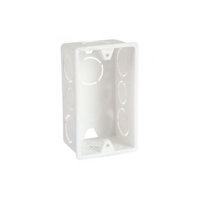 [CAJ0005] CAJETIN PLASTICO RECTANGULAR 4" X 2" COMB. BLANCO IMPL ( EMP 60 )