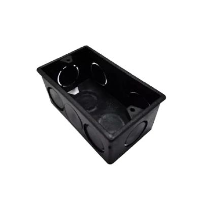 [CAJ0018] CAJETIN RECTANGULAR 2X4 1/2X3/4 NEGRO S/INS INDUMA (EMP 50)