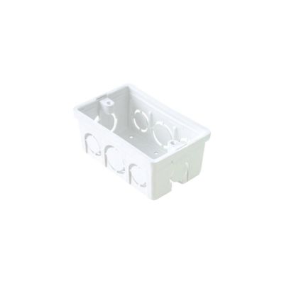 [CAJ0019] CAJETIN RECTANGULAR 2X4 1/2X3/4 BLANCO C/INS INDUMA (EMP 40)