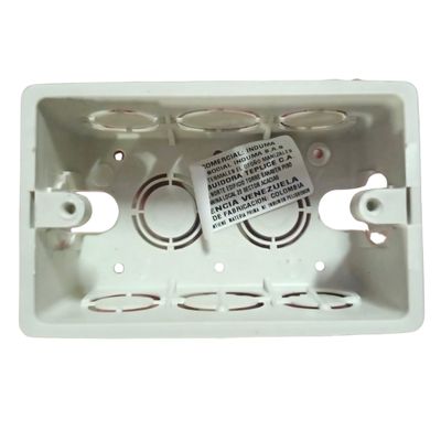 [CAJ0020] CAJETIN RECTANGULAR 2X4 1/2X3/4 BLANCO S/INS INDUMA (EMP 50)
