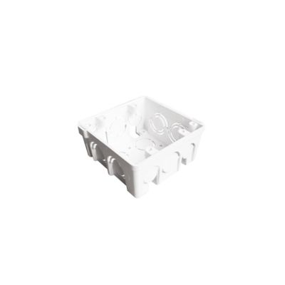 [CAJ0021] CAJETIN CUADRADO 4X4 1/2"X3/4" PVC BLANCO S/INS INDUMA (EMP 50)