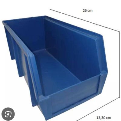 [CAJ0125] CAJA PLAST. APILABLE MED. AZUL 265 X 125 X 135 MM (PZA)