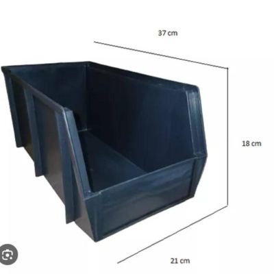 [CAJ0126] CAJA PLAST. APILABLE MED. NEGRA 265 X 125 X 135 MM (PZA)