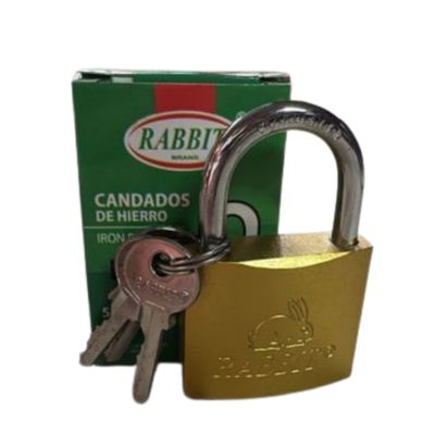 [CAN0110] CANDADO DE HIERRO DORADO 50MM RABBIT ( EMP 1)