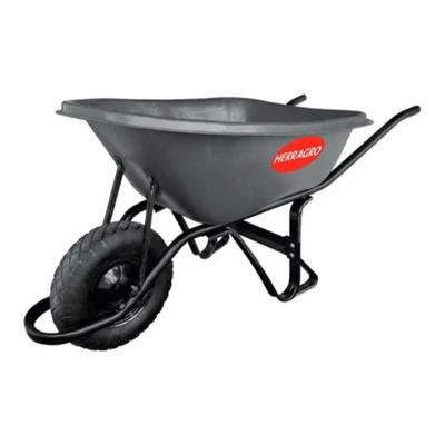[CAR0022] CARRETILLA 100 LTS DE PLATO PLASTICO CON R/ANTIPINCHAZO HERRAGRO(PZA)