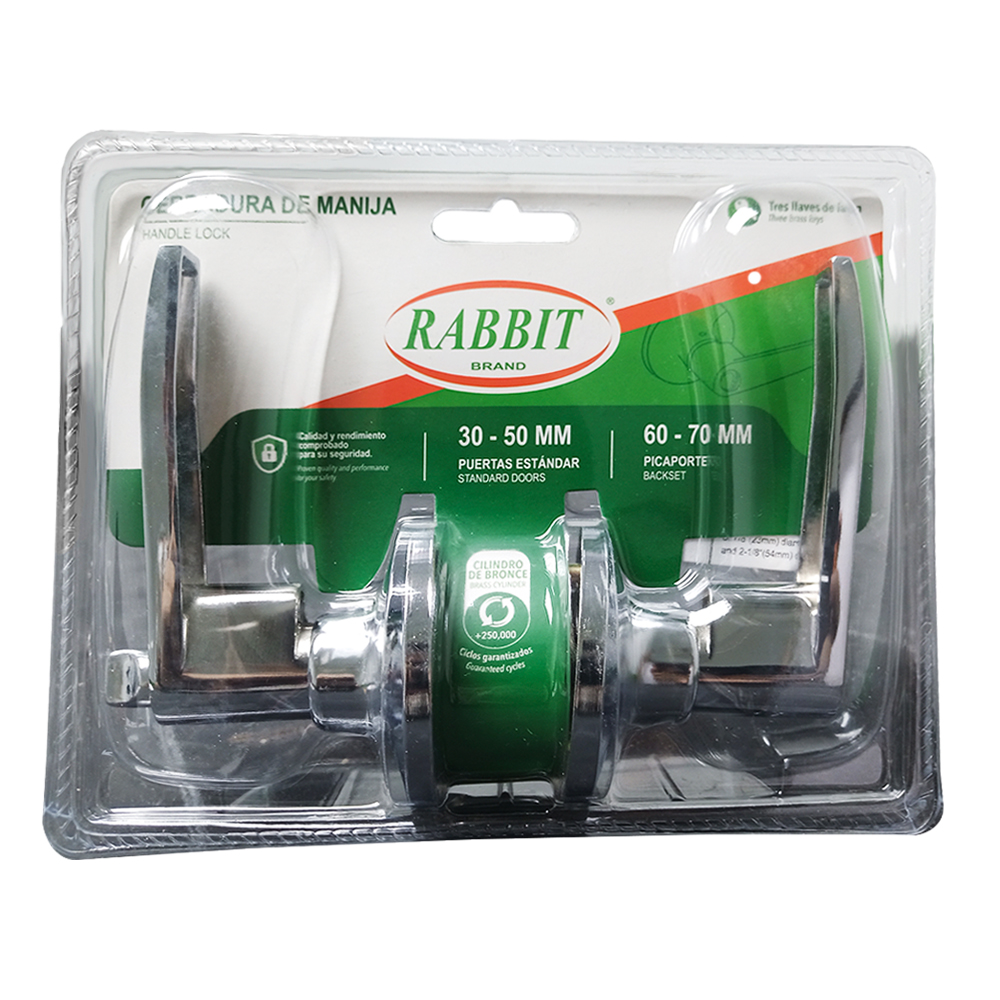 [CER0220] CERRADURA DE MANILLA A/INOX C/LLAVE RABBIT (EMP 1)