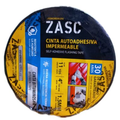 [CIN0080] CINTA ADHESIVA IMPERMEABLE BITUMINOSA 3" X 10MTS ZASC (EMP 1)