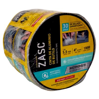 [CIN0085] CINTA ADHESIVA IMPERMEABLE DE BUTILO 3" X 5MTS ZASC (EMP 1)