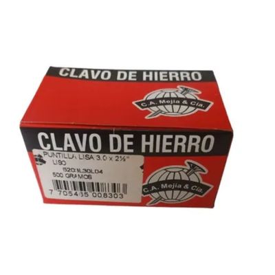 [CLA0020] CLAVO D/HIERRO  2 ½" X 3,0mm C-11 CHIER/2-12 (EMP 500gr)