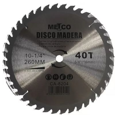 [DIS0310] DISCO P/SIERRA CRCULAR 10"x1/4" 40D METCO ( X PZA) -101408