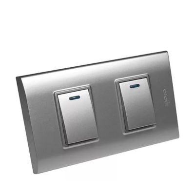 [INT0406] INTERRUPTOR DOBLE  PLATA IGOTO B-513SS (Emp.1)