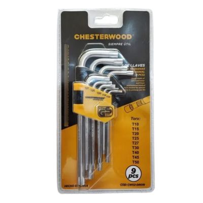 [JGO0100] JGO D/LLAVES TORX 10-50 9 PZS PROF/ PEQÑ CHESTERWOOD (EMP 1) CHHE648