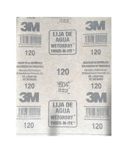 [LIJ0108] LIJA AL AGUA 3M SERIE 331Q GRANO-120  (EMP 25)