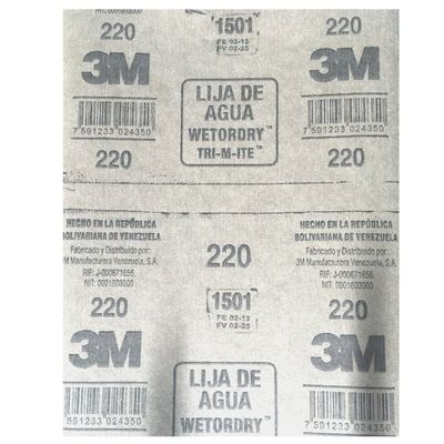 [LIJ0114] LIJA AL AGUA 3M SERIE 331Q GRANO-220  (EMP 25)