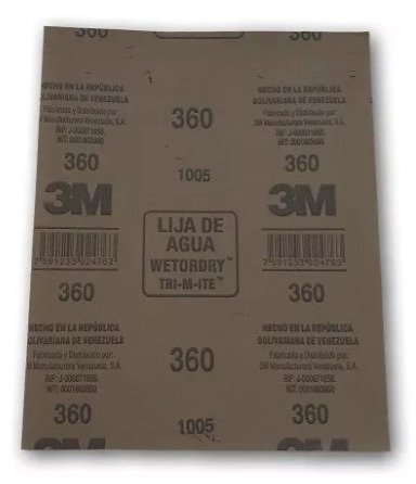 [LIJ0122] LIJA AL AGUA 3M SERIE 331Q GRANO-360  (EMP 25)