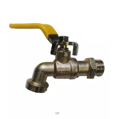 [LLA0110] LLAVE P/MANGUERA PASO RAPIDO 1/2" C/CONEXION LIV (PZA)