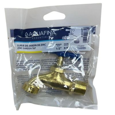 [LLA0205] LLAVE DCHORRO P/JARDIN ZINC DORADA 3/4"X1/2" AQUAFINA(EMP1)