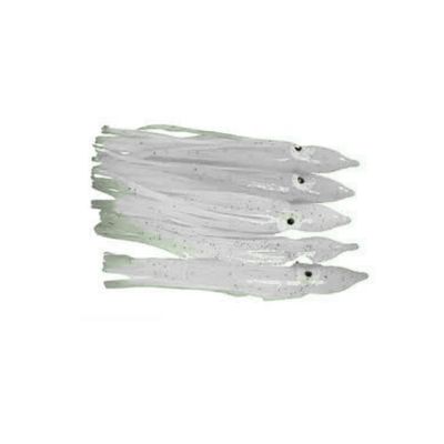 SEÑUELOS P/PESCA (PULPITOS) 3" BLANCO (EMP 5 UNDS)