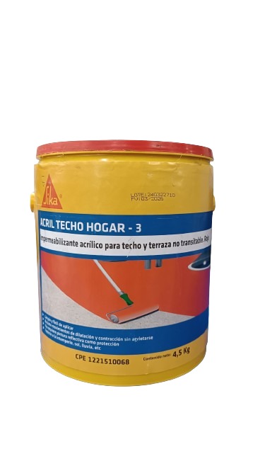 [SIK0153] SIKA ACRIL. TECHO/ HOGAR 3 ROJO PAILA 20KG (EMP 1)