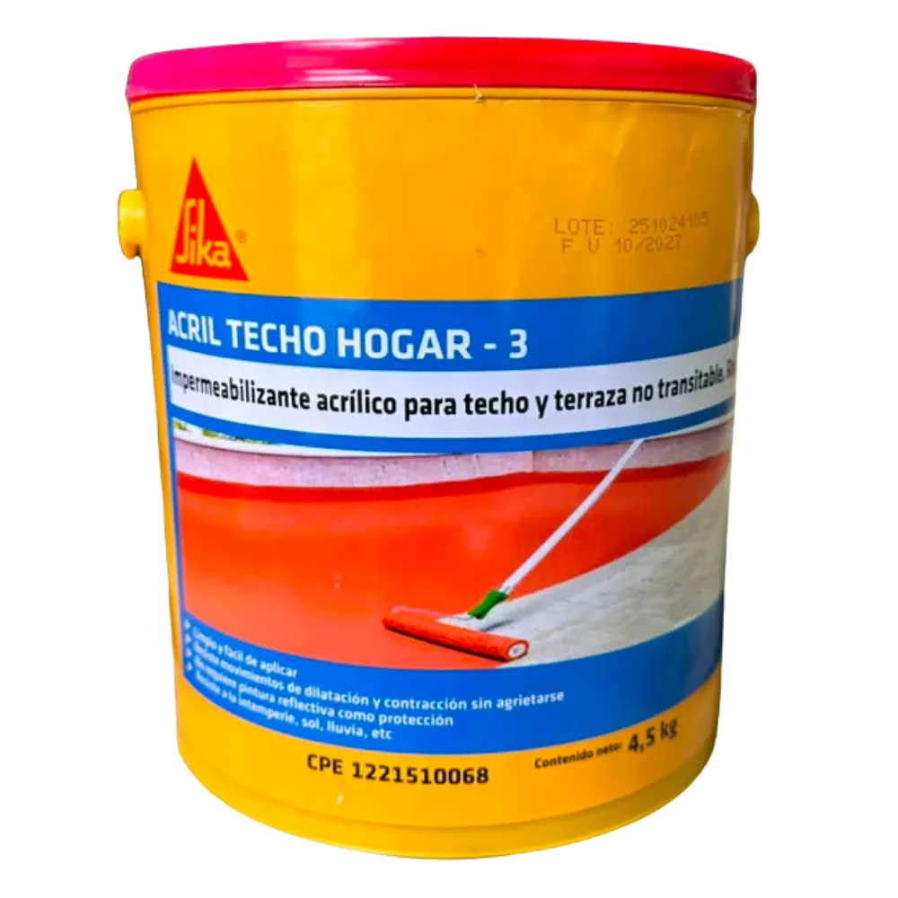 [SIK0154] SIKA ACRIL. TECHO/ HOGAR 3 VERDE 1/1 GLN 4.5KG (X PZA)