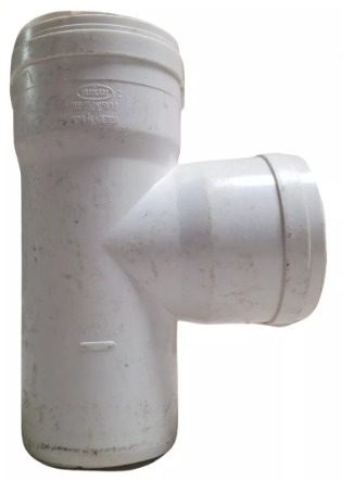 [TEE9101] TEE RD AGUA SERVIDA PVC 4" 110MM X 2" 50MM BLANCA IMP (UND)