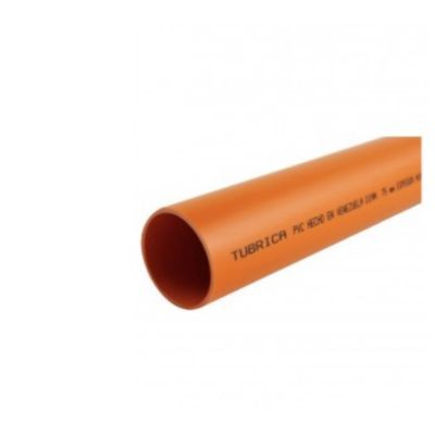 TUBO AGUA SERVIDA PVC UM 3" 75MM X 3M MM NARANJA REFORZADO TUBRICA 