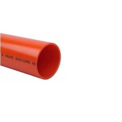 [TUB0272] TUBO AGUA SERVIDA PVC UM 4" 110MM X 3M 3,2MM NARANJA REFORZADO 