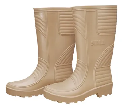 [BOT0278] BOTA DE GOMA C/PUNT. C/LARGA BEIGE SUELA BEIGE T/44 SUPLA (EMP 1)