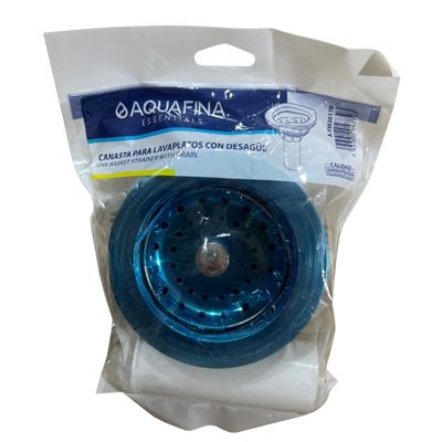 [CES0011] CESTA P/DESAGÜE D/FREGADERO PLAST/CROM. AQUAFINA ( PZA )