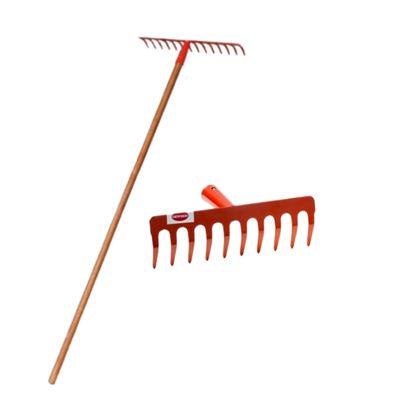 [RAS0000] RASTRILLO METALICO JARDIN 14 DIENTES M/MADERA HERRAGRO R551015 ( PZA ) 