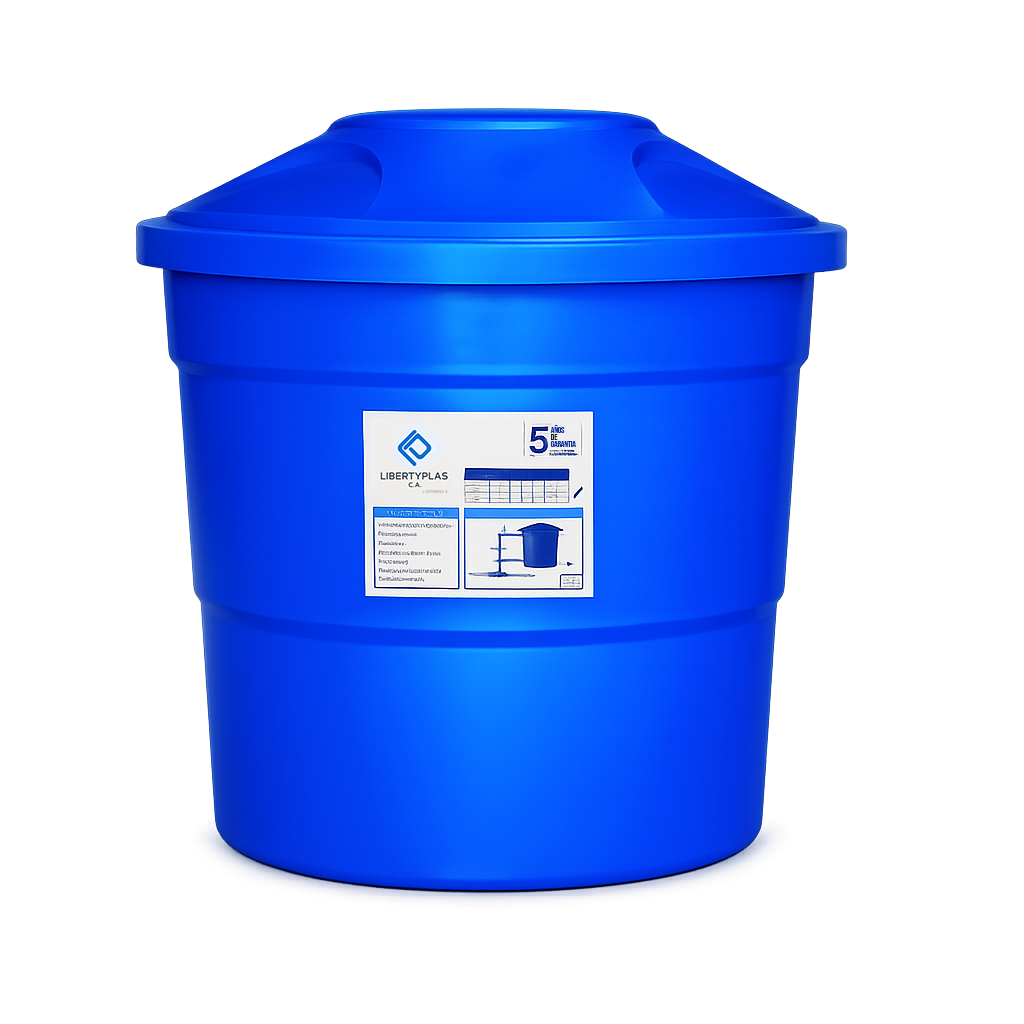 [TAN1001] TANQUE CONICO 900LTS PLASTICO C/TAPA ( UND )